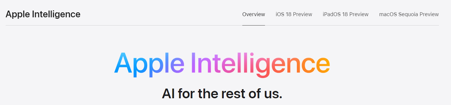 Apple Intelligence AI for the rest of us