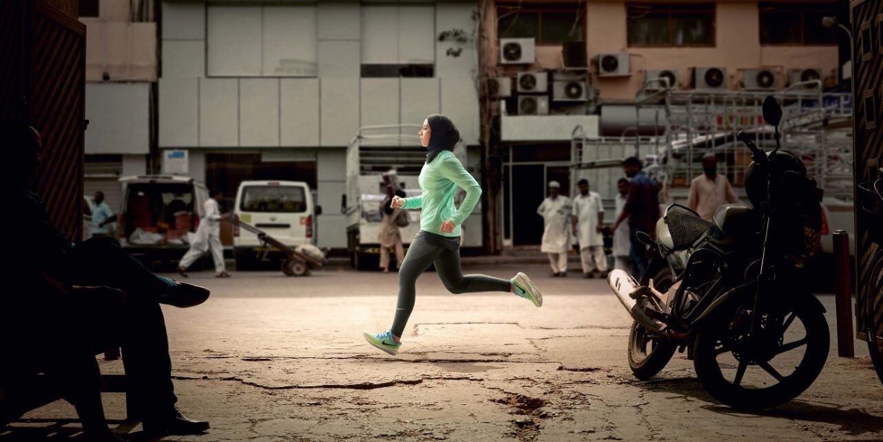 muslim female running nike commercial
